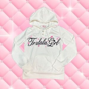 LIZ LISA Tralala white graphic hoodie 🎀